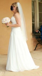 Side view with veil