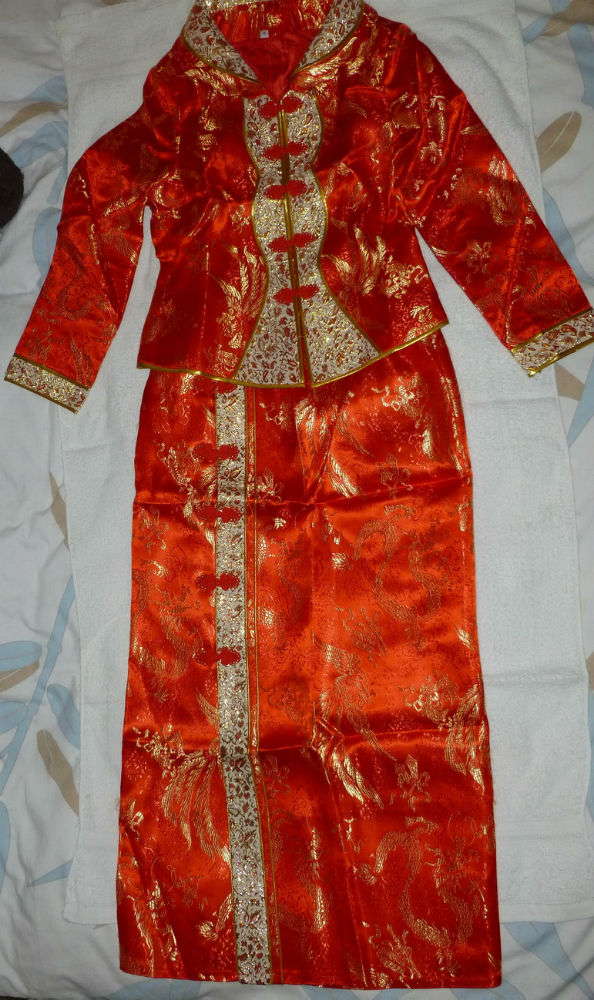 Brand New Two pieces cardigan patellate long wedding Cheongsam