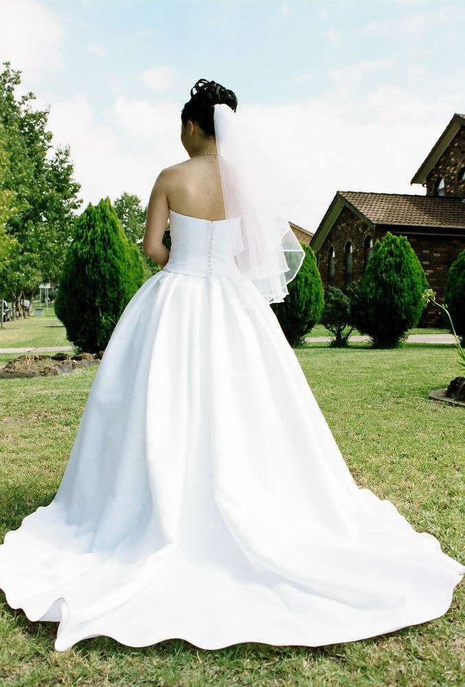 Stunning Jean Fox Wedding Dress Sz 8-10 White Vestry Satin.Was $2,400.Box,Clean