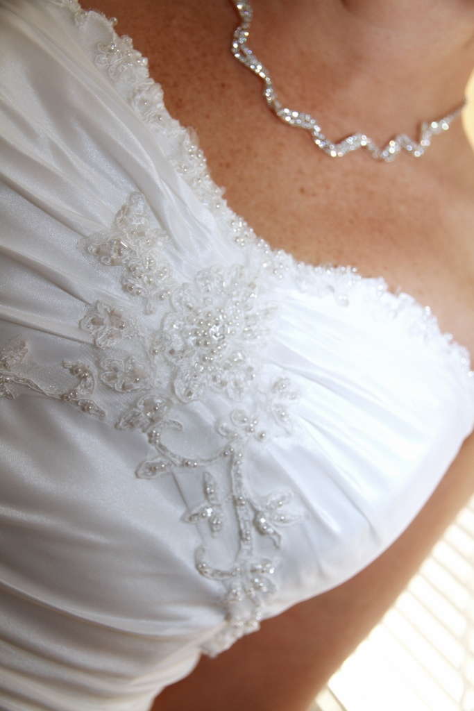 Mia Solano sz 14 Strapless with crystal beading