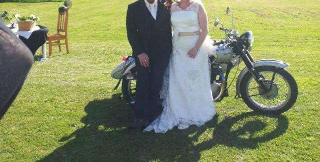 Vintage Style “A” Line Lace Wedding Dress