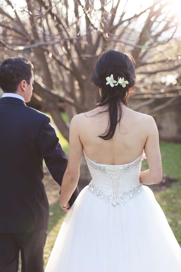 Elegant & Modern White Princess Wedding Gown for sale