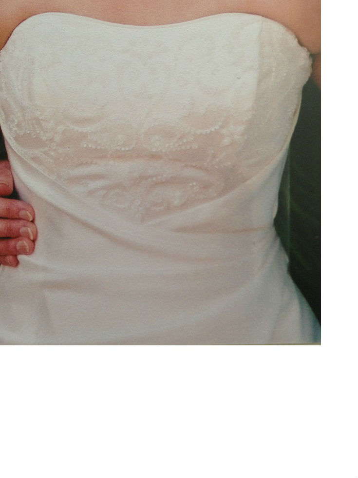 Ivory lace-up Wedding Dress(Size 8-10)/with veil