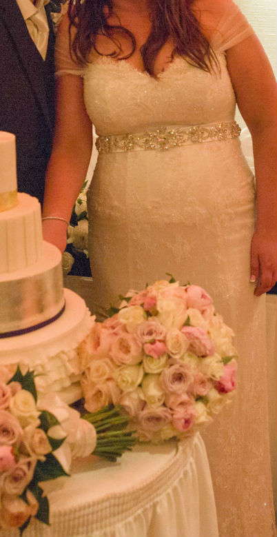 *2 dresses in 1*!  Couture Silk & Lace Gown