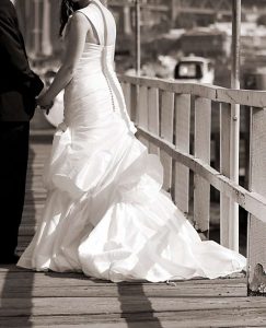 Beautiful A-line Ivory Luna Novias One-shoulder