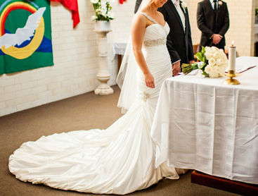 ONE OFF designer gown sweetheart with crystal strap one shoulder