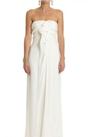 Lisa Ho Strapless Silk Wedding Gown
