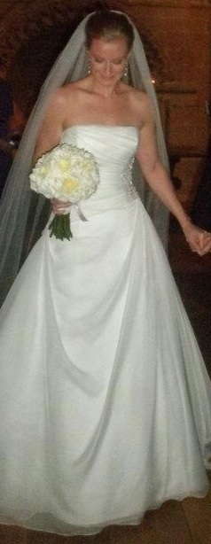 Stunning “Caymen” Blue by Enzoani size 10-12 wedding gown