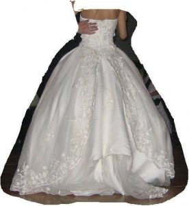 back of wedding dress