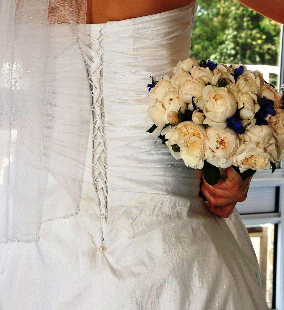 Bridal Vision Cizzy Bridal Strapless Size 12 Lace Up Taffeta Rouched