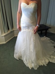New** 2015 Style Mia Solano Wedding Dress Gown, Veil and Hair Piece