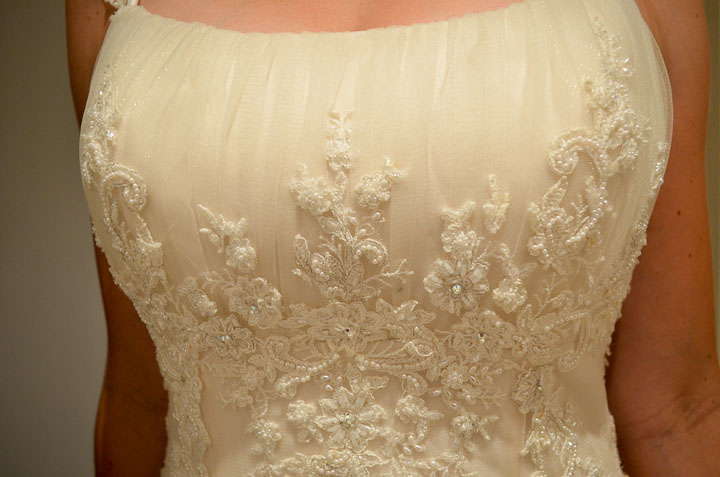 Bella Donna lace/beaded elegant Bridal Gown.  Size 10
