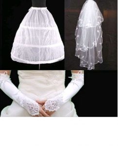 Free petticoat, veil & gloves
