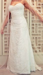 Mariana Hardwick Crystal and lace detailed wedding dress