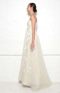 100:S01303N Spiral Shibori Strapless Gown - side