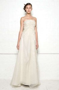 100:S01303N Spiral Shibori Strapless Gown - front