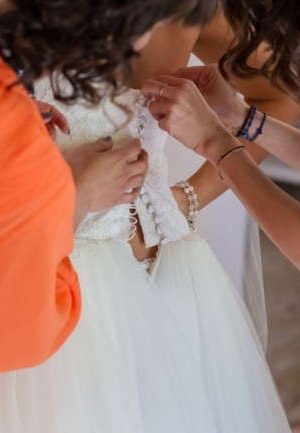 EXCELLENT CONDITION – SYLVIA LEE COUTURE GOWN