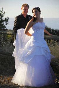 front of dress