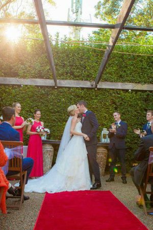 Beautiful lace wedding gown