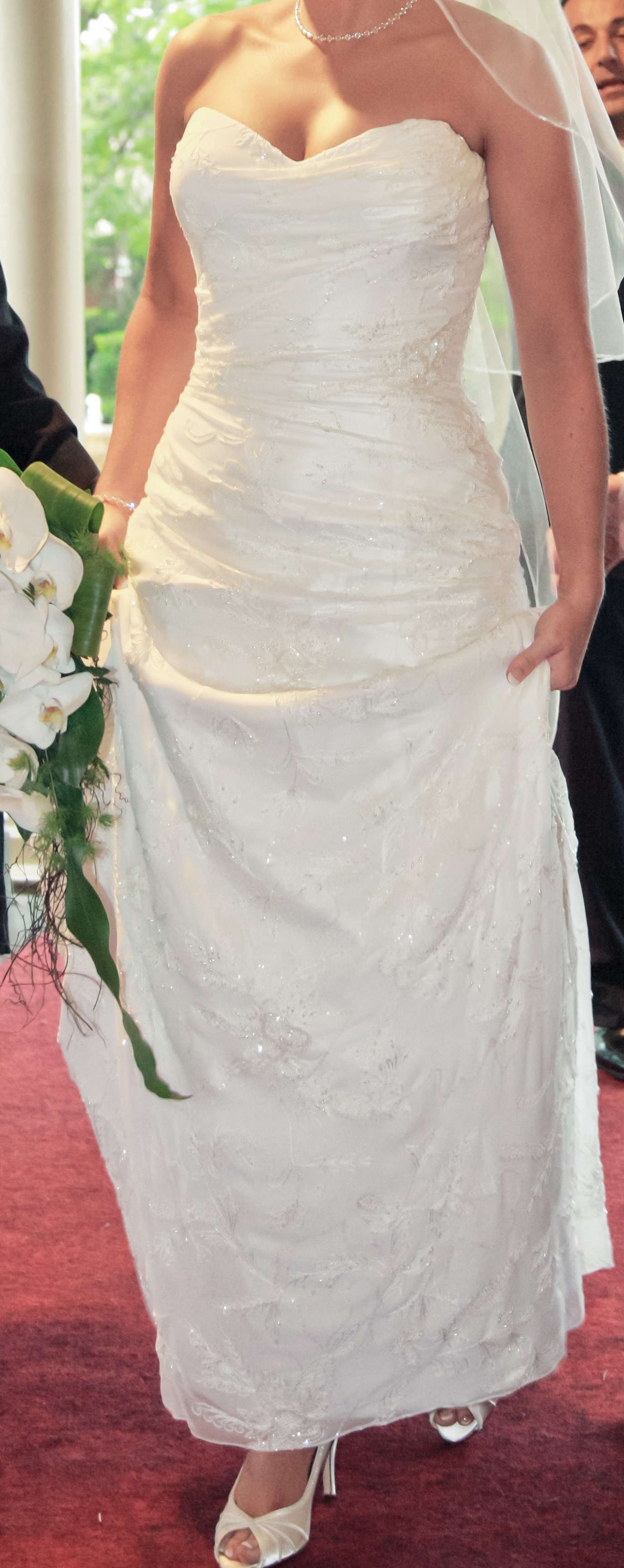 Mariana Hardwick crystal and beading detailed wedding dress