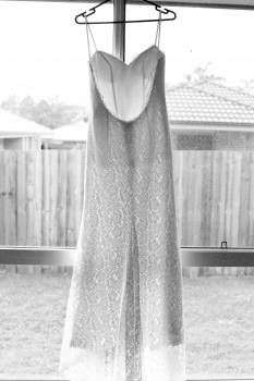Low back wedding dress