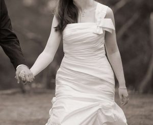 Beautiful A-line Ivory Luna Novias One-shoulder