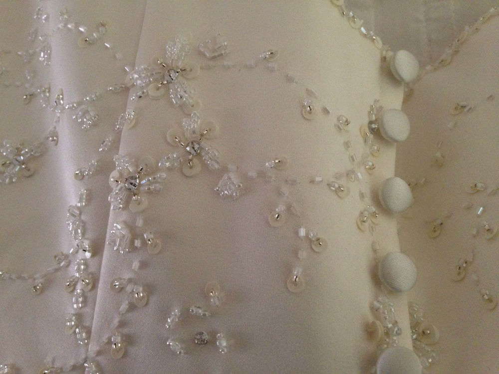 Da Vinci Size 18 Ivory Satin floor length gown