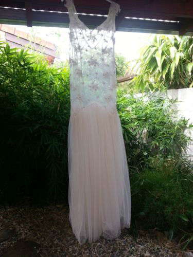 Beaded Lace & Silk Underlay Couture Wedding Dress