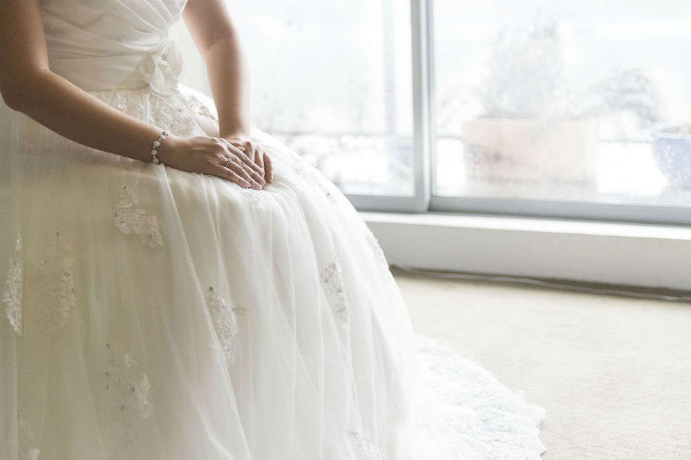 Sweetheart strapless A line cathedral train lace dress with sequins and beads, soft tulle and belt