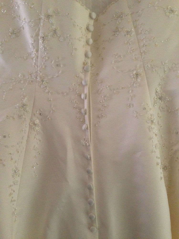 Da Vinci Size 18 Ivory Satin floor length gown