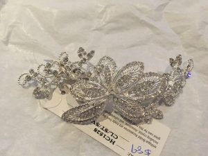 New** 2015 Style Mia Solano Wedding Dress Gown, Veil and Hair Piece