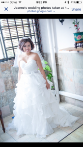 Gorgeous couture gown with ruffles skirt size 10