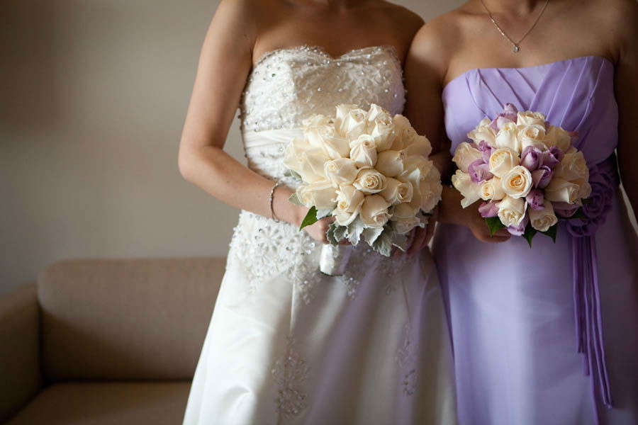 Stunning wedding dress with intricate embroidery and beading