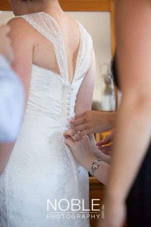 Simonelli Size 10 Lace Chanel Gown