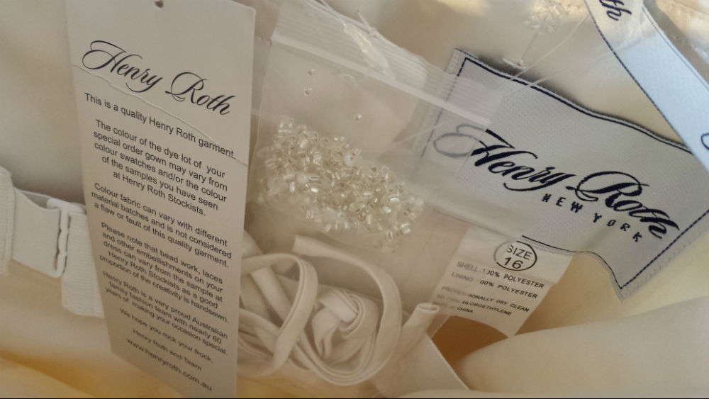 BRAND NEW Henry Roth “Adeline” wedding dress