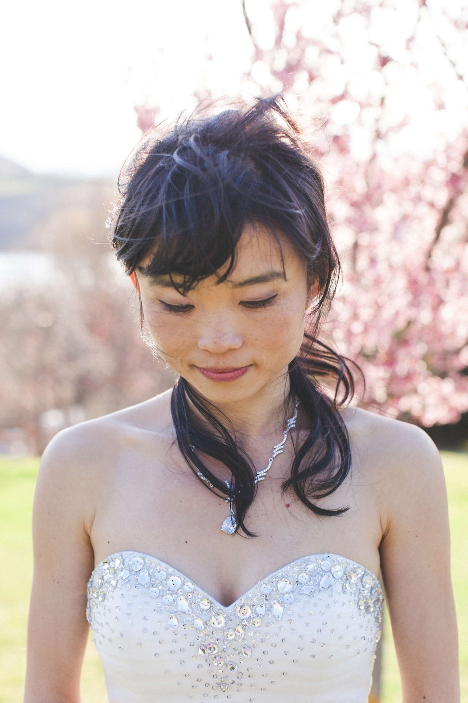 Elegant & Modern White Princess Wedding Gown for sale