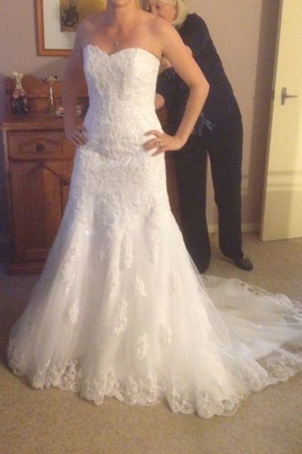 Brand new white lace gown