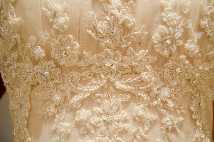 Bella Donna lace/beaded elegant Bridal Gown.  Size 10