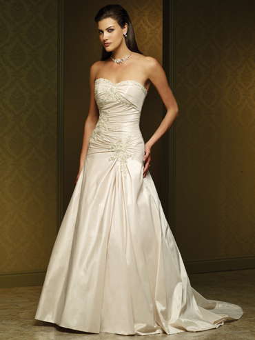 Mia Solano sz 14 Strapless with crystal beading