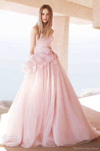 Vera Wang Pink Wedding gown