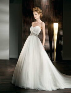 wedding dress by demetrios