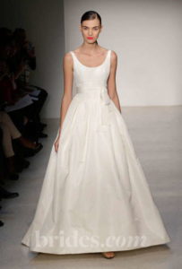 scoop-neck wedding dress