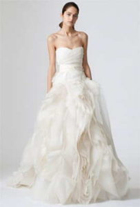 wedding dress by vera wang