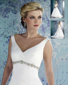 white-v-neck-wedding-dress